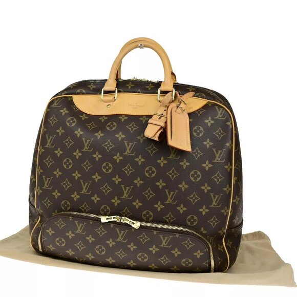 LOUIS VUITTON LV Logo Evasion Hand Bag Monogram Leather Brown M41443 75RK672 - Picture 1 of 15